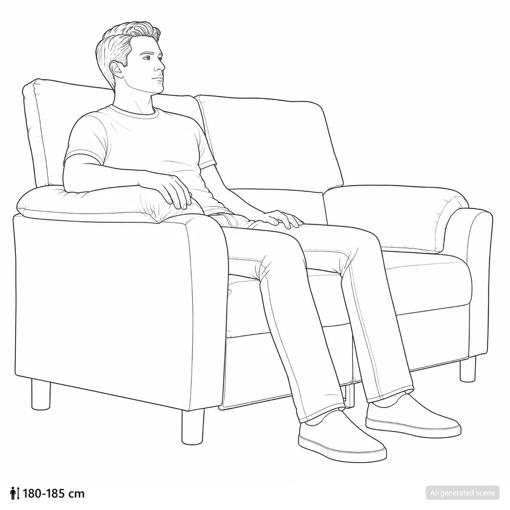 Sofa Mėlyna 154 x 85 x 93 cm Aksomas