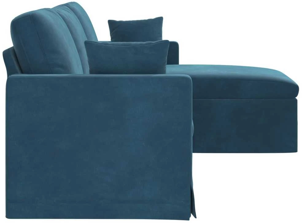 Sofa Mėlyna 228 x 134 x 80 cm Aksomas