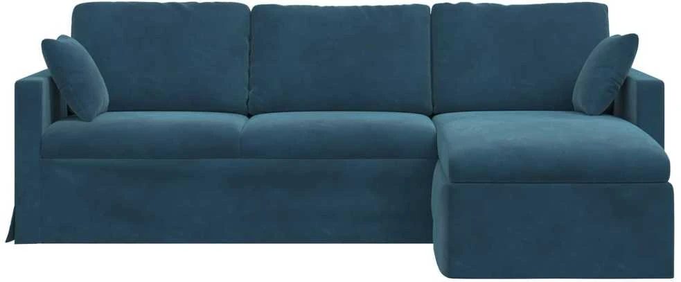 Sofa Mėlyna 228 x 134 x 80 cm Aksomas