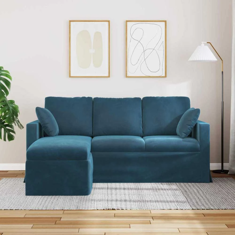 Sofa Mėlyna 178 x 134 x 80 cm Aksomas