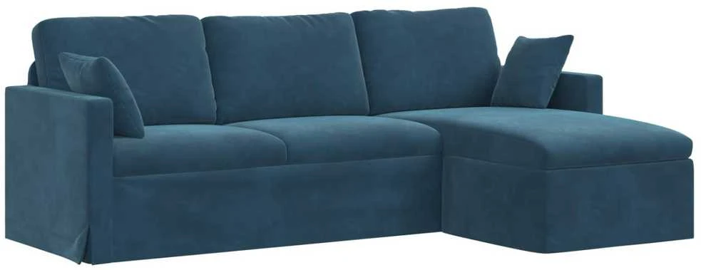 Sofa Mėlyna 228 x 134 x 80 cm Aksomas