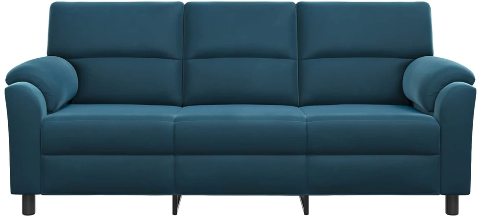 Sofa Mėlyna 214 x 85 x 93 cm Aksomas