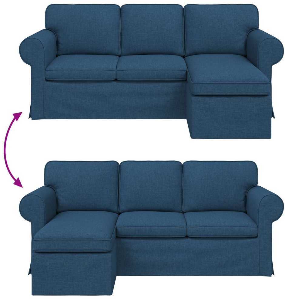 Sofa Mėlyna 195 x 138 x 80 cm audinys