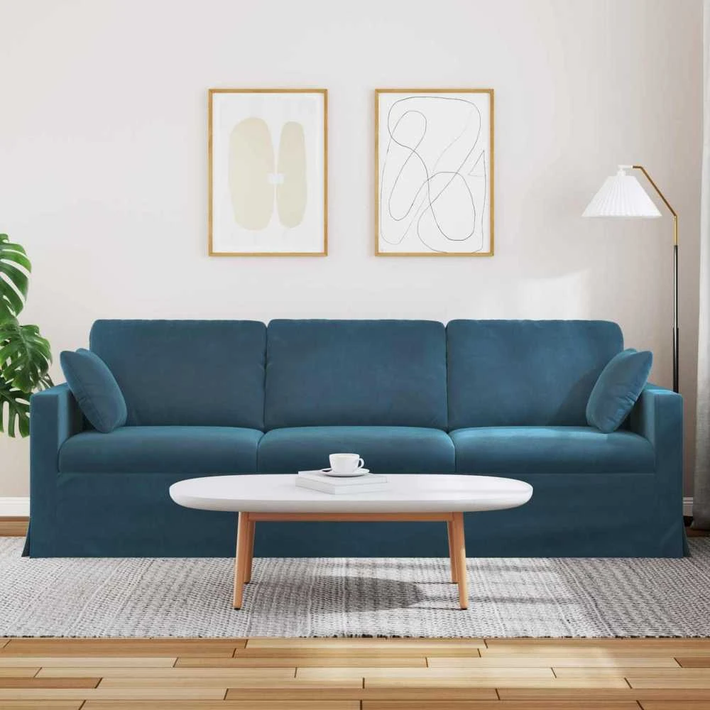 Sofa Mėlyna 228 x 78 x 80 cm Aksomas