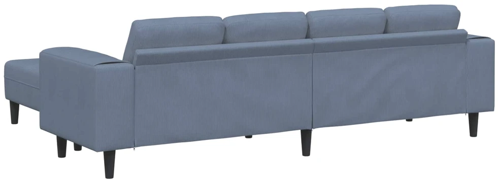 Sofa Mėlyna 250 x 188 x 76 cm Kordūrinis audinys