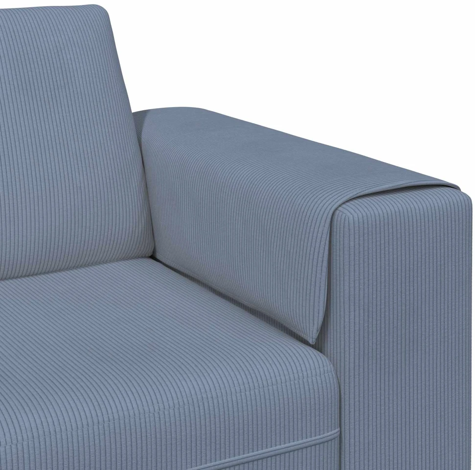 Sofa Mėlyna 250 x 188 x 76 cm Kordūrinis audinys