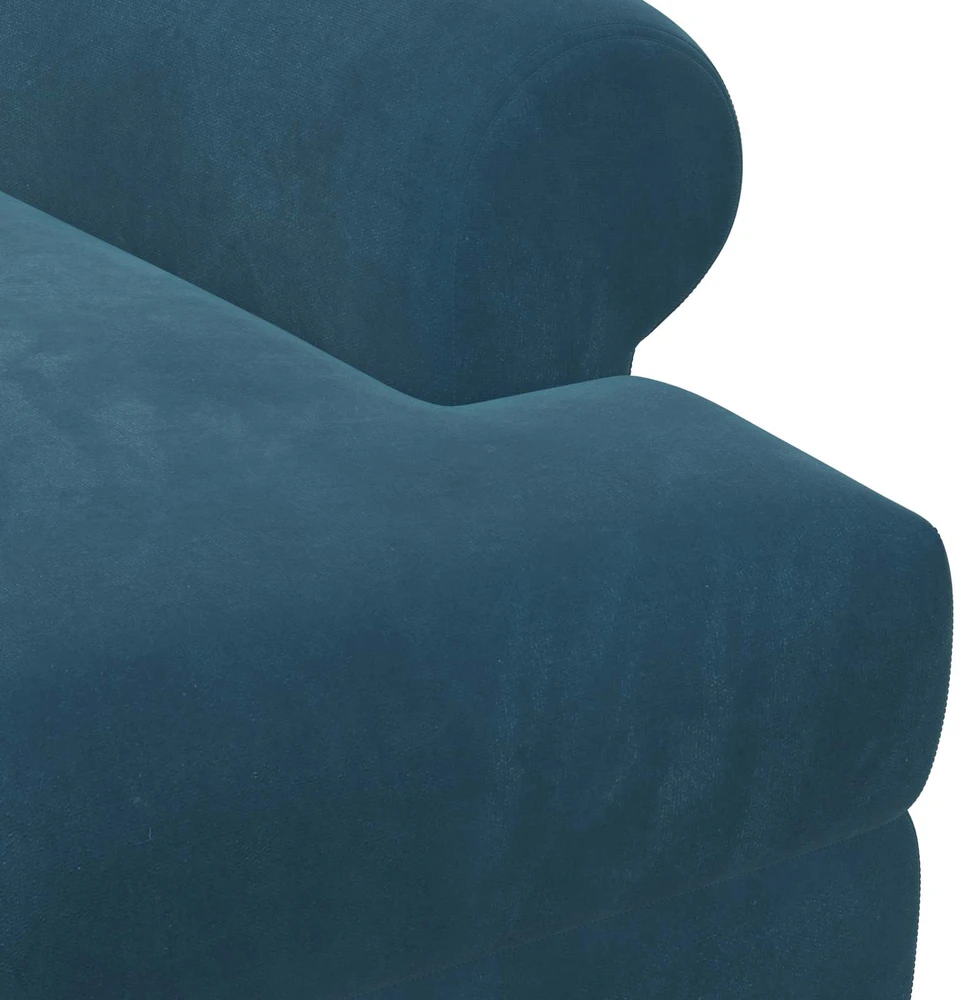 Sofa Minkštas kampas su mygtukų apmušalais Mėlyna 120 x 66 x 78 cm