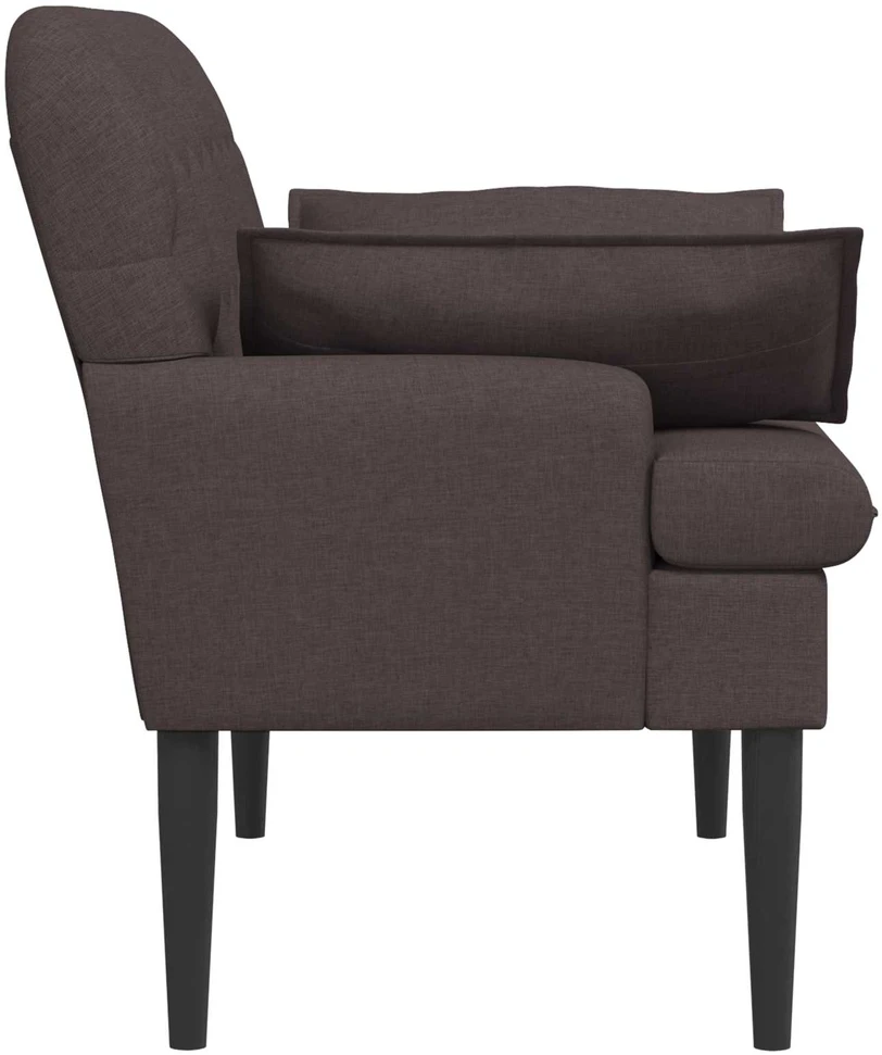 Sofa Minkštas kampas su mygtukų apmušalais Tamsiai rudas Audinys