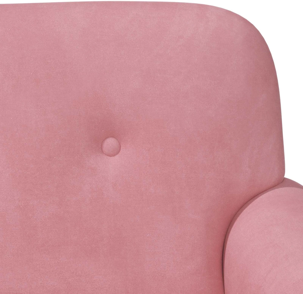 Sofa Minkštas kampas su mygtukų apmušalais Rožinė 120 x 66 x 78 cm