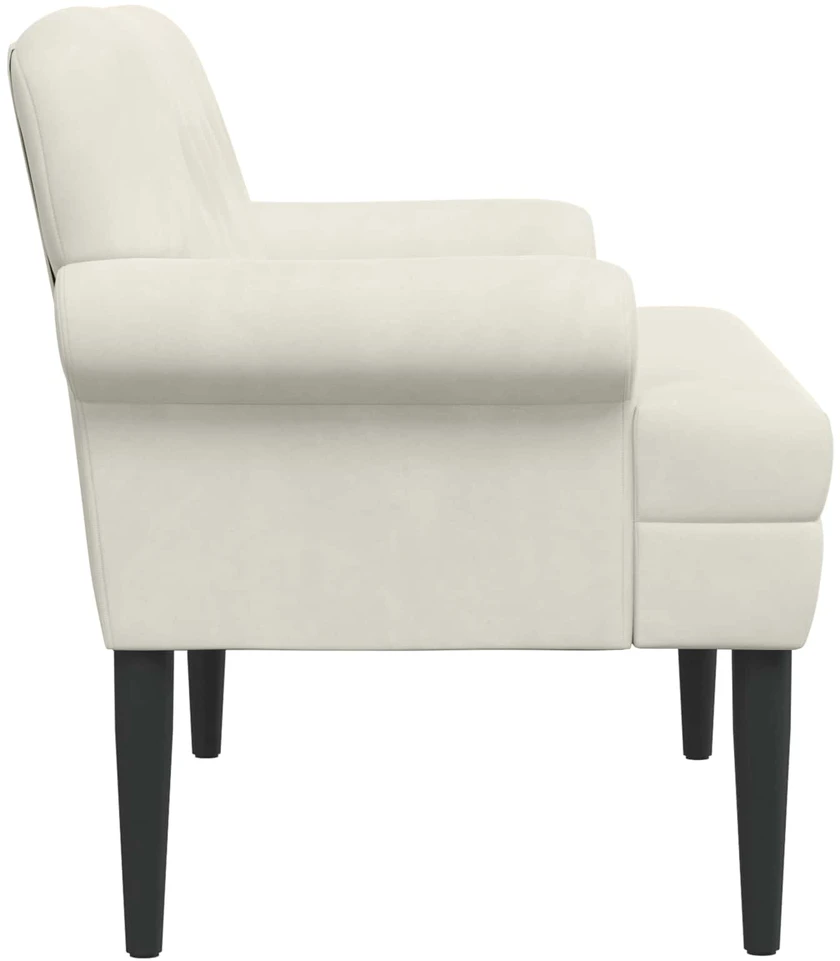 Sofa Minkštas kampas su mygtukų apmušalais Kreminė 120 x 66 x 78 cm
