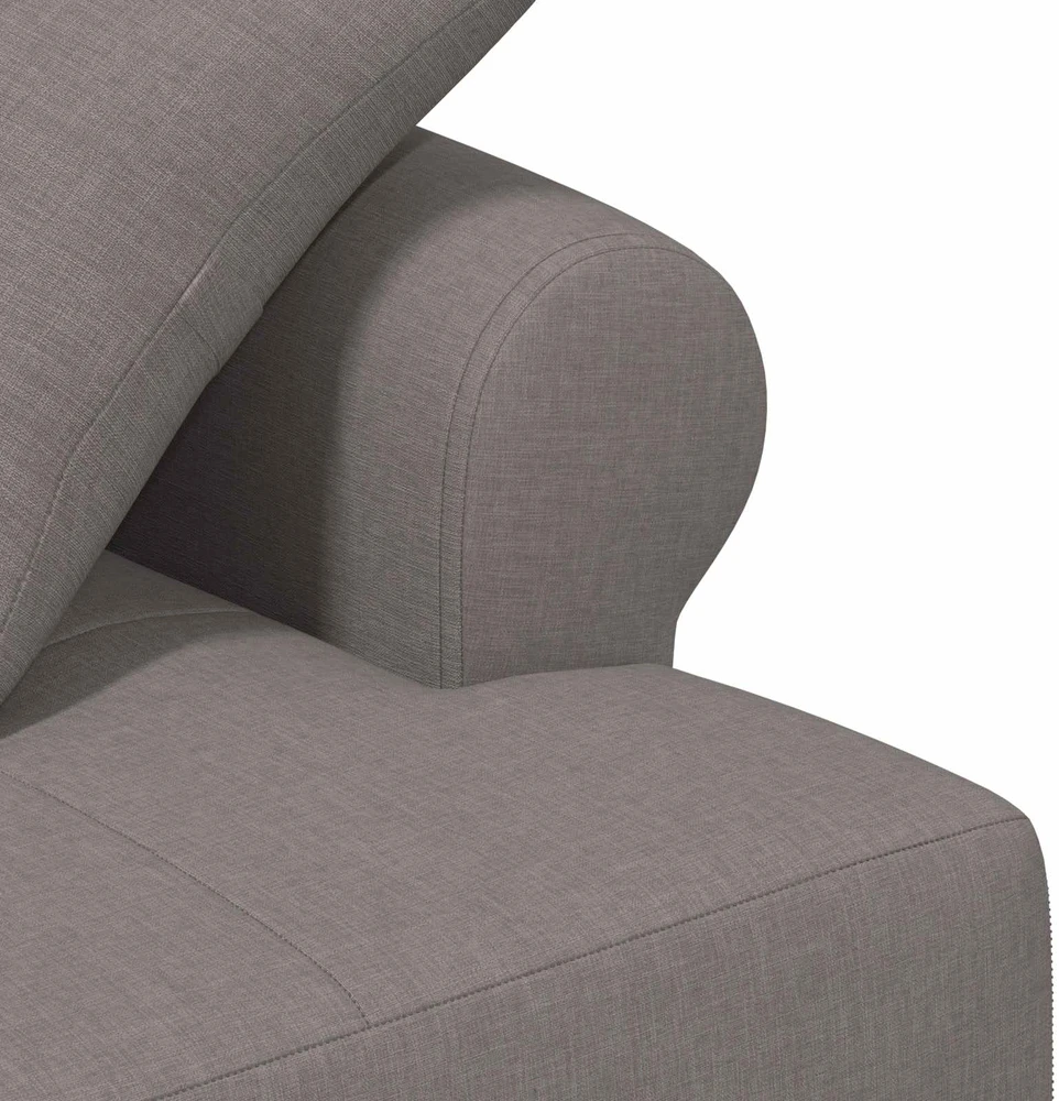 Sofa Minkštas kampas su mygtukų apmušalais Taupe 120 x 65 x 79 cm