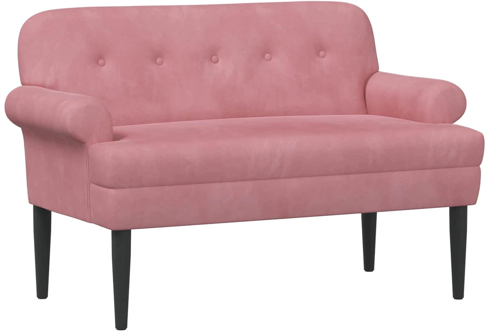 Sofa Minkštas kampas su mygtukų apmušalais Rožinė 120 x 66 x 78 cm