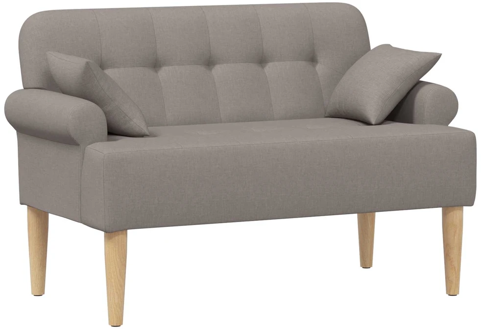 Sofa Minkštas kampas su mygtukų apmušalais Taupe 120 x 65 x 79 cm