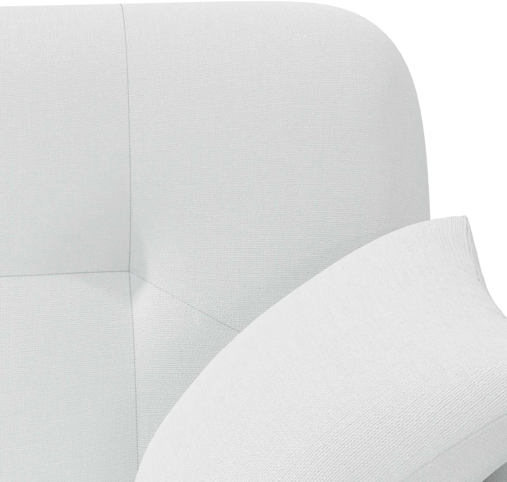 Sofa Minkštas kampas su mygtukų apmušalais Balta 120 x 65 x 79 cm