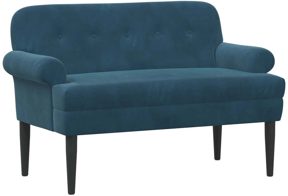 Sofa Minkštas kampas su mygtukų apmušalais Mėlyna 120 x 66 x 78 cm