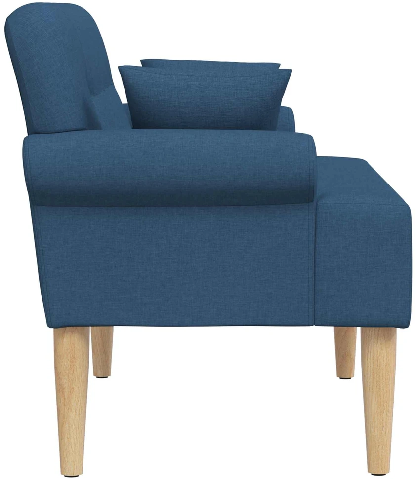 Sofa Minkštas kampas su mygtukų apmušalais Mėlyna 120 x 65 x 79 cm