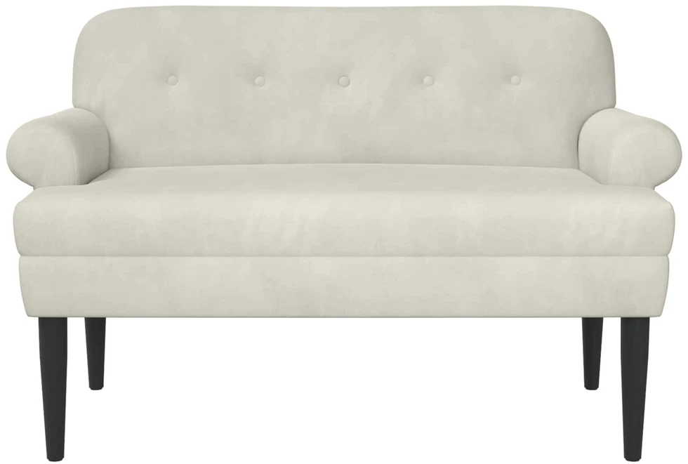 Sofa Minkštas kampas su mygtukų apmušalais Kreminė 120 x 66 x 78 cm