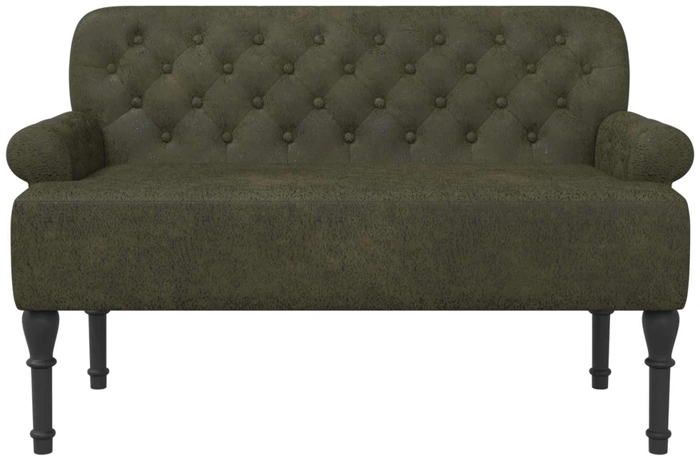 Sofa Minkštas kampas su mygtukų apmušalais Armijos Žalia