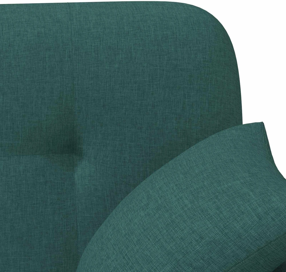 Sofa Minkštas kampas su mygtukų apmušalais Tamsiai žalia Audinys
