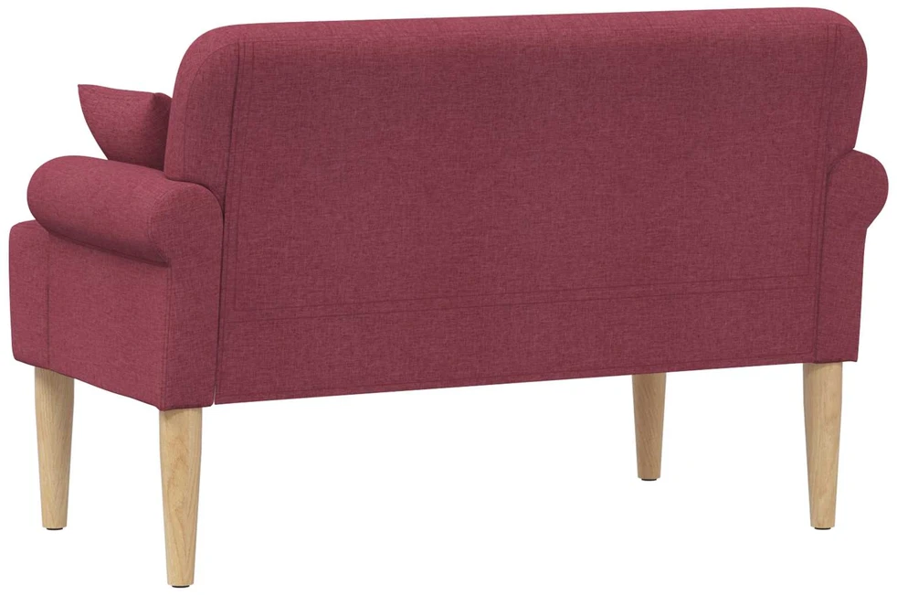 Sofa Minkštas kampas su mygtukų apmušalais Vyno raudona Audinys