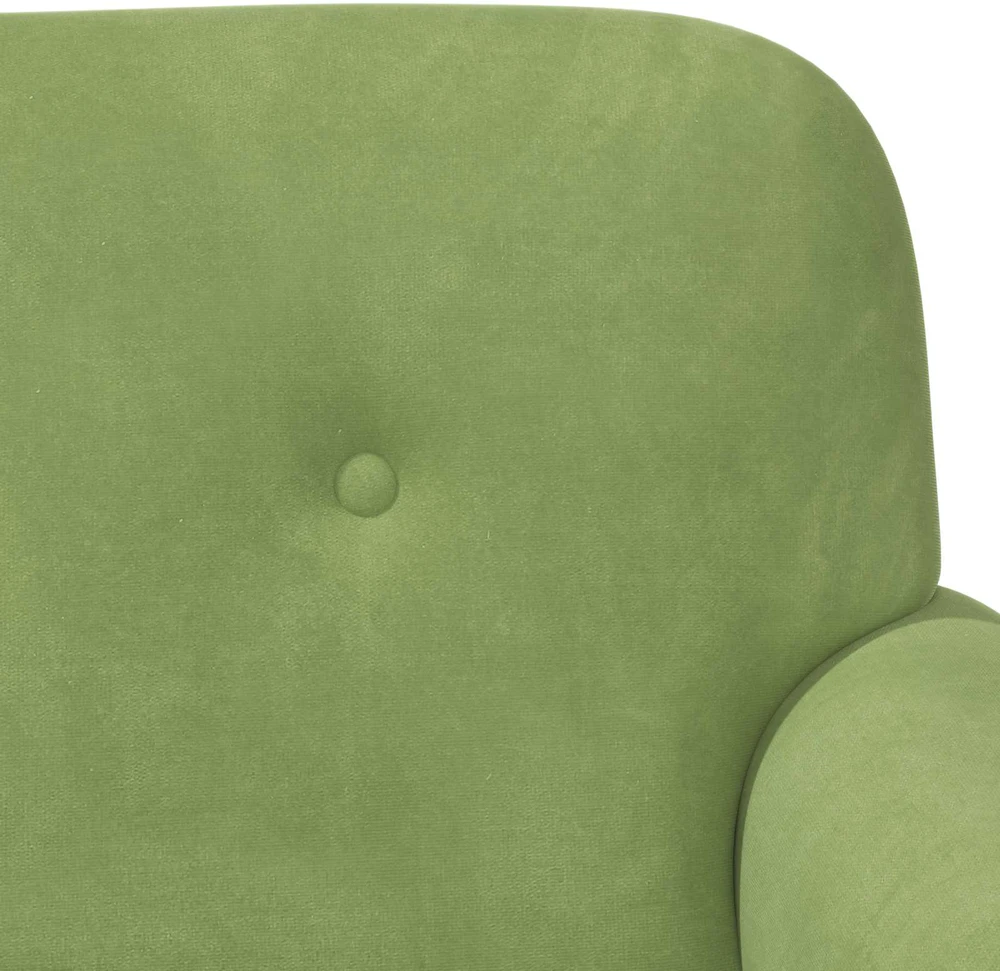 Sofa Minkštas kampas su mygtukų apmušalais Šviesiai žalia Aksomas