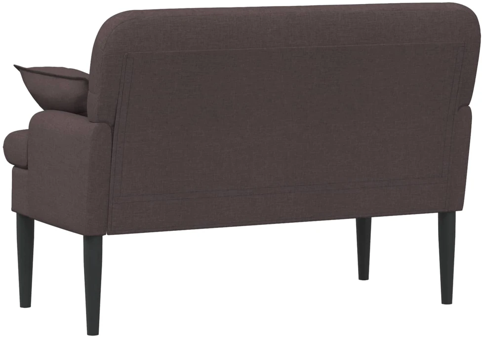 Sofa Minkštas kampas su mygtukų apmušalais Tamsiai rudas Audinys