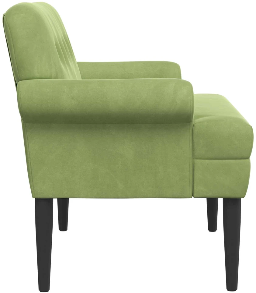 Sofa Minkštas kampas su mygtukų apmušalais Šviesiai žalia Aksomas