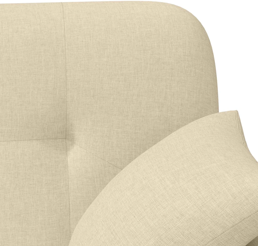 Sofa Minkštas kampas su mygtukų apmušalais Kreminė 120 x 65 x 79 cm