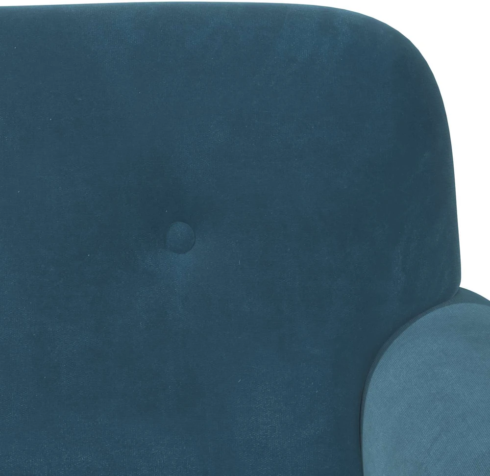 Sofa Minkštas kampas su mygtukų apmušalais Mėlyna 120 x 66 x 78 cm