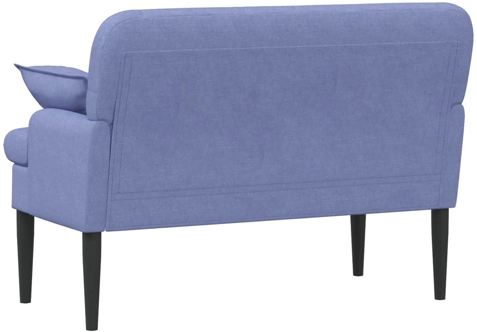 Sofa Minkštas kampas su mygtukų apmušalais Džinsinės mėlynos Audinys