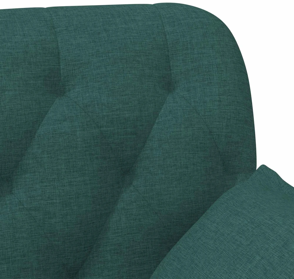 Sofa Minkštas kampas su mygtukų apmušalais Tamsiai žalia Audinys