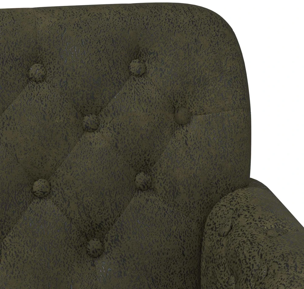 Sofa Minkštas kampas su mygtukų apmušalais Armijos Žalia