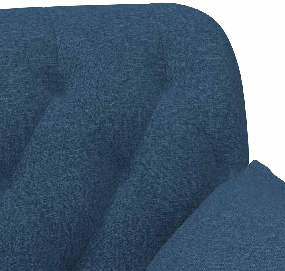 Sofa Minkštas kampas su mygtukų apmušalais Mėlyna 111 x 68 x 80 cm