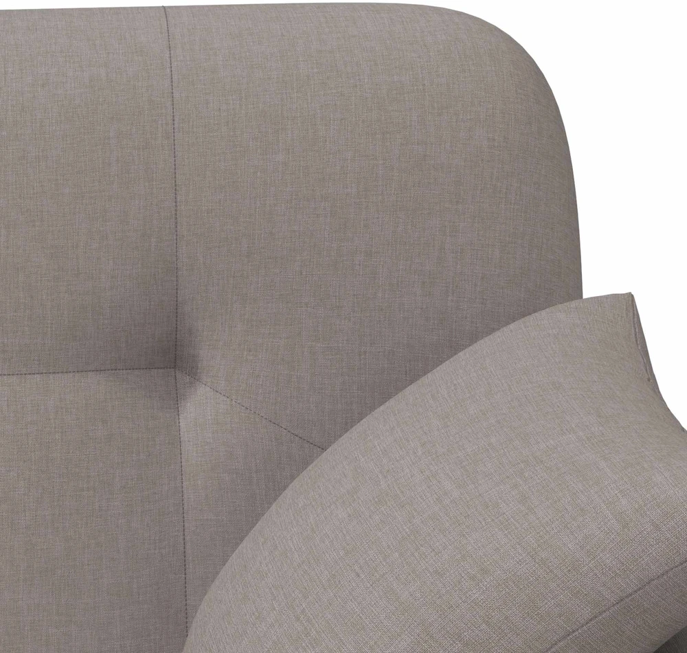 Sofa Minkštas kampas su mygtukų apmušalais Taupe 120 x 65 x 79 cm