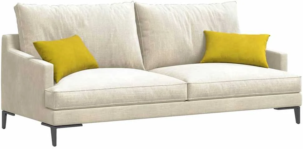 Sofa Pagalvės 2 pcs Geltona 50 x 30 cm Kordūrinis audinys