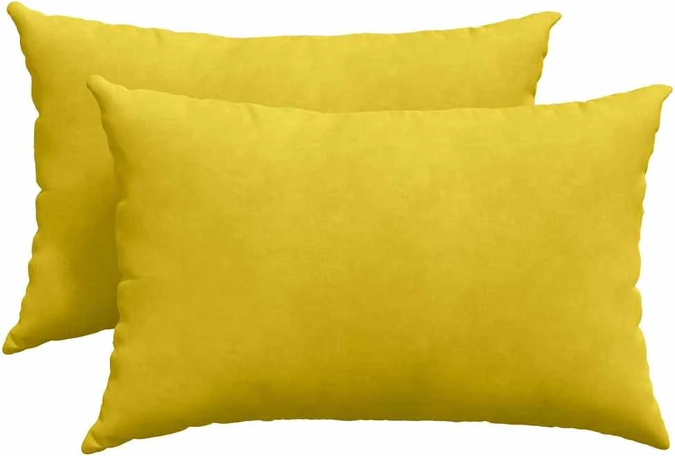Sofa Pagalvės 2 pcs Geltona 60 x 40 cm Kordūrinis audinys