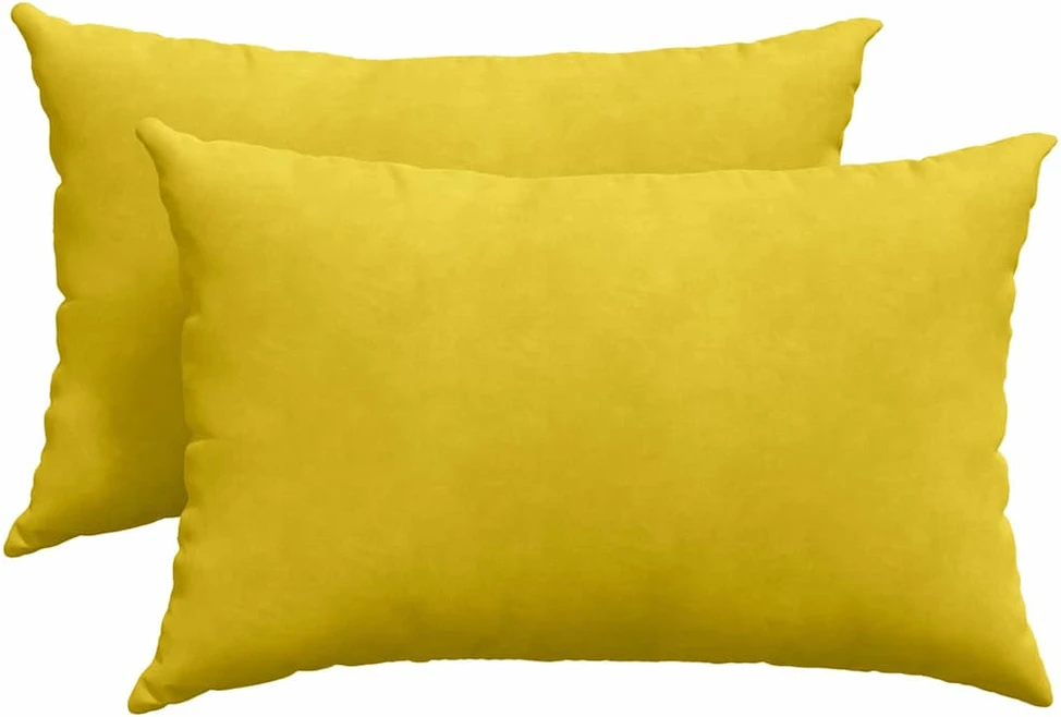 Sofa Pagalvės 2 pcs Geltona 60 x 40 cm Kordūrinis audinys