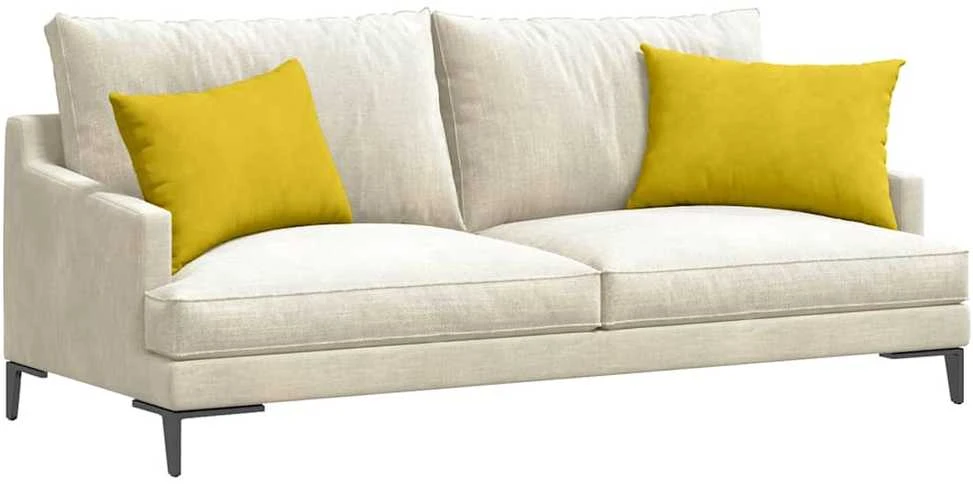 Sofa Pagalvės 2 pcs Geltona 60 x 40 cm Kordūrinis audinys