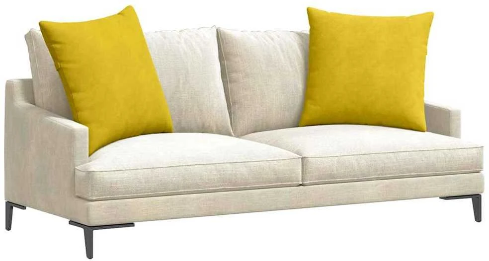 Sofa Pagalvės 2 vnt. Kordūrinis audinys Geltona 60 x 60 cm