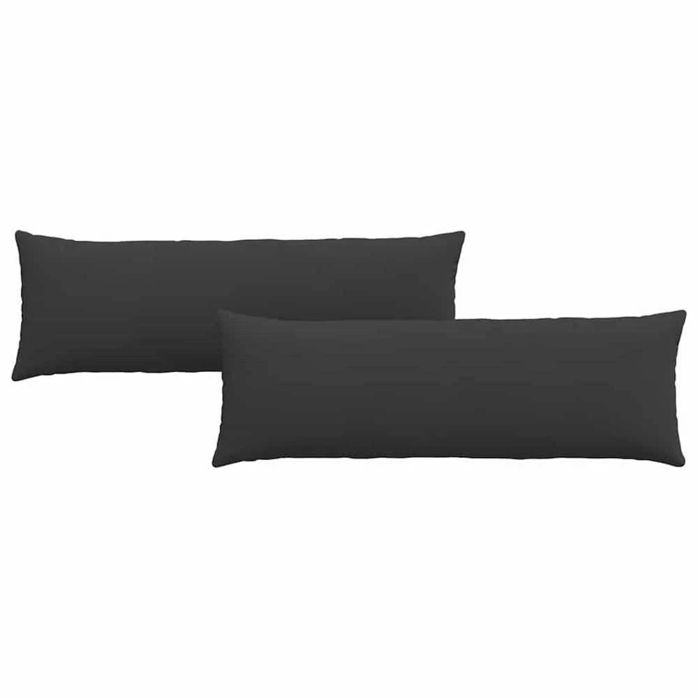 Sofa Pagalvės 2 vnt. audinys Juoda 120 x 40 cm