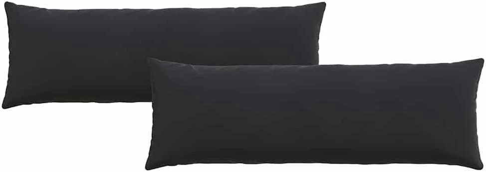 Sofa Pagalvės 2 pcs Juoda 120 x 40 cm Kordūrinis audinys