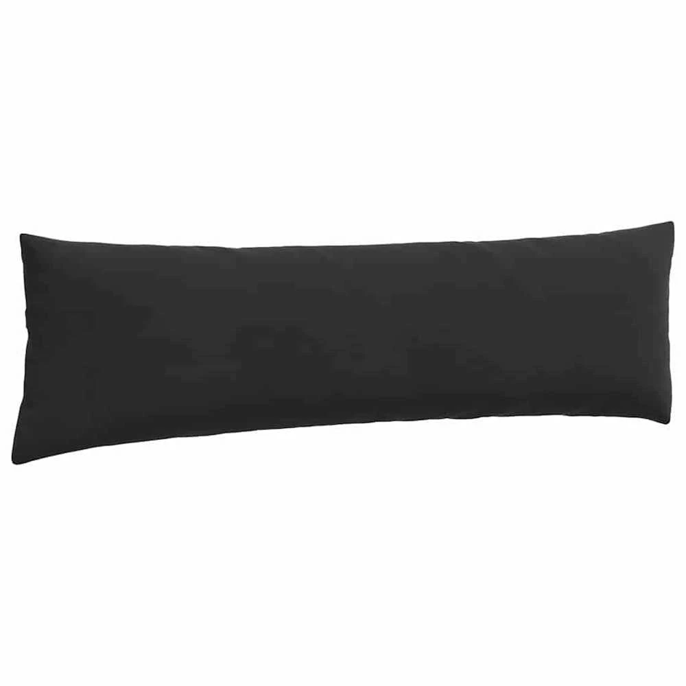 Sofa Pagalvės 2 pcs Juoda 145 x 40 cm Kordūrinis audinys