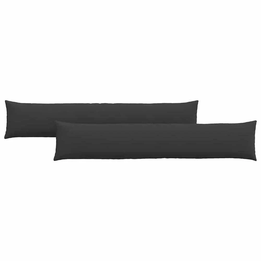 Sofa Pagalvės 2 vnt. audinys Juoda 200 x 40 cm