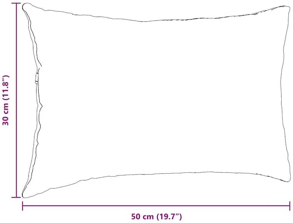 Sofa Pagalvės 2 vnt. audinys Juoda 50 x 30 cm