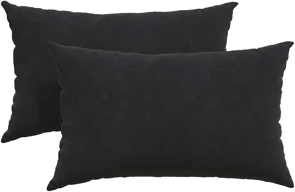Sofa Pagalvės 2 pcs Juoda 50 x 30 cm Kordūrinis audinys