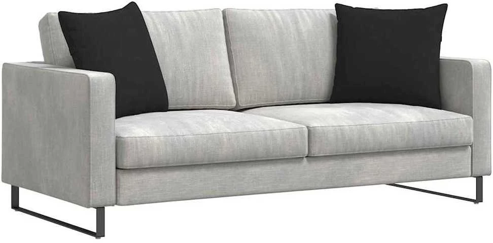 Sofa Pagalvės 2 vnt. audinys Juoda 50 x 50 cm