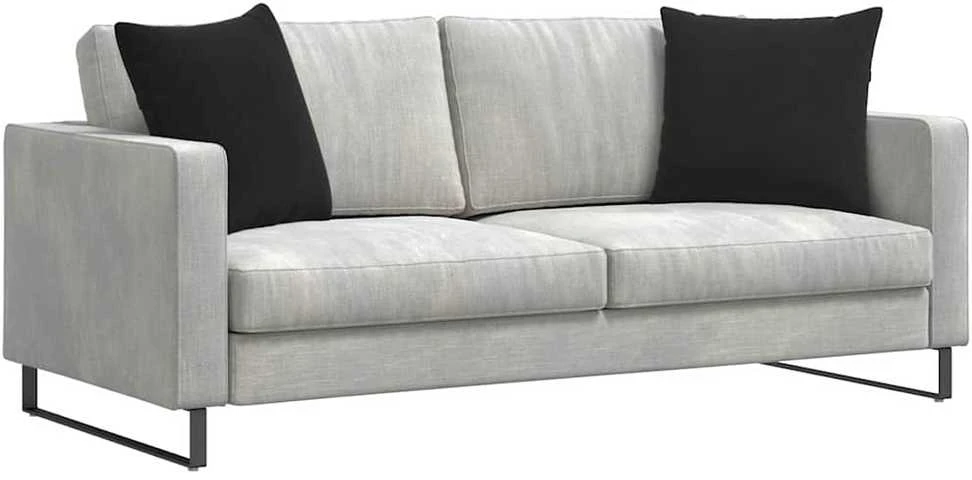 Sofa Pagalvės 2 pcs Juoda 50 x 50 cm Kordūrinis audinys