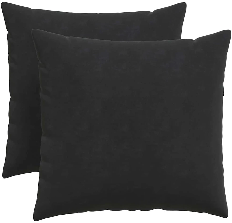 Sofa Pagalvės 2 pcs Juoda 50 x 50 cm Kordūrinis audinys