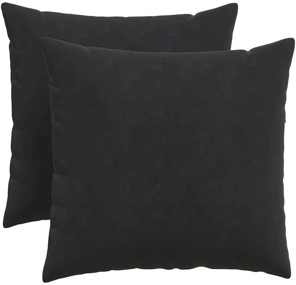 Sofa Pagalvės 2 pcs Juoda 50 x 50 cm Kordūrinis audinys