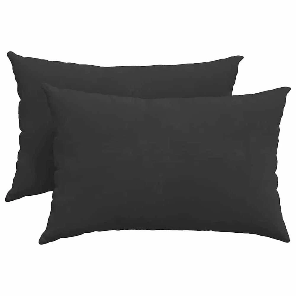 Sofa Pagalvės 2 vnt. audinys Juoda 60 x 40 cm